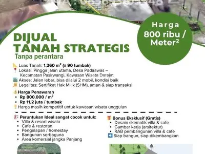 DIJUAL TANAH STRATEGIS KAWASAN WISATA DARAJAT GARUT