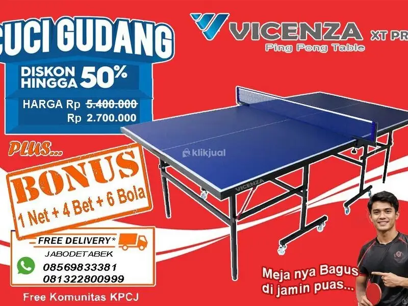 Tenis meja pingpong merk VICENZA XT PRO - 1/5