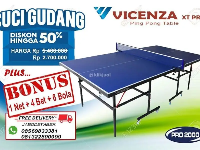 Tenis meja pingpong merk VICENZA XT PRO - 2/5