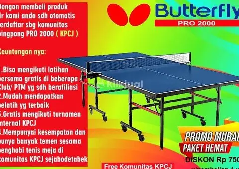 Tenis meja pingpong merk BUTTERFLY - 1/3