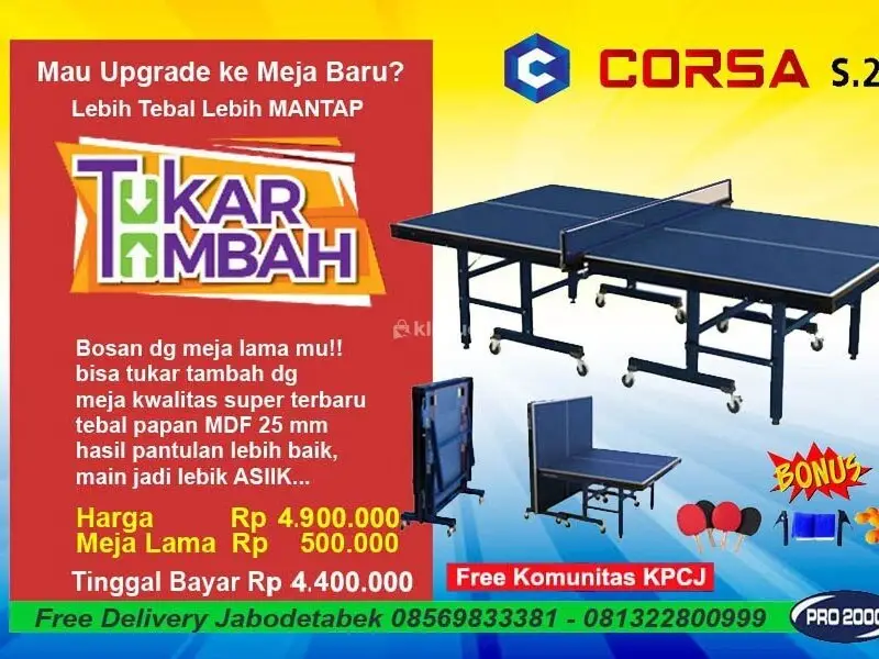 Tenis meja pingpong merk CORSA S25 - 1/4