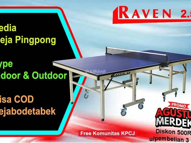 Tenis meja pingpong merk RAVEN 25 - 3/4