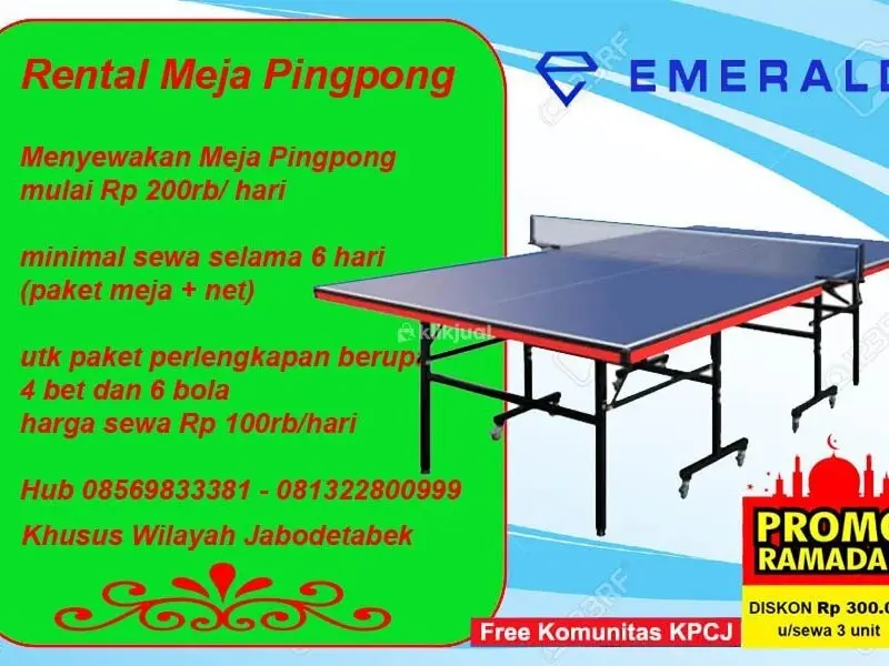 Rental sewa tenis meja pingpong - 2/2