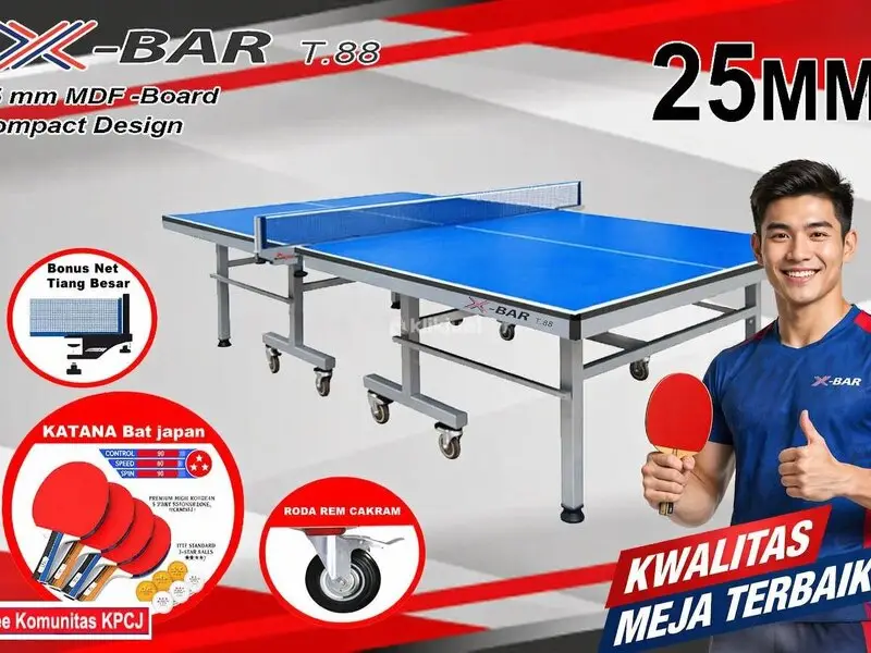Tenis meja pingpong merk X-BAR T88 - 1/5