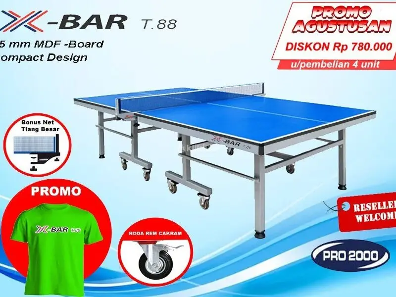 Tenis meja pingpong merk X-BAR T88 - 5/5