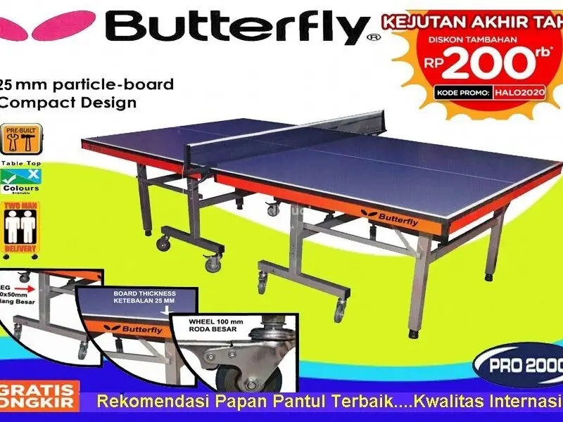 Tenis meja pingpong merk BUTTERFLY 25MM - 3/5