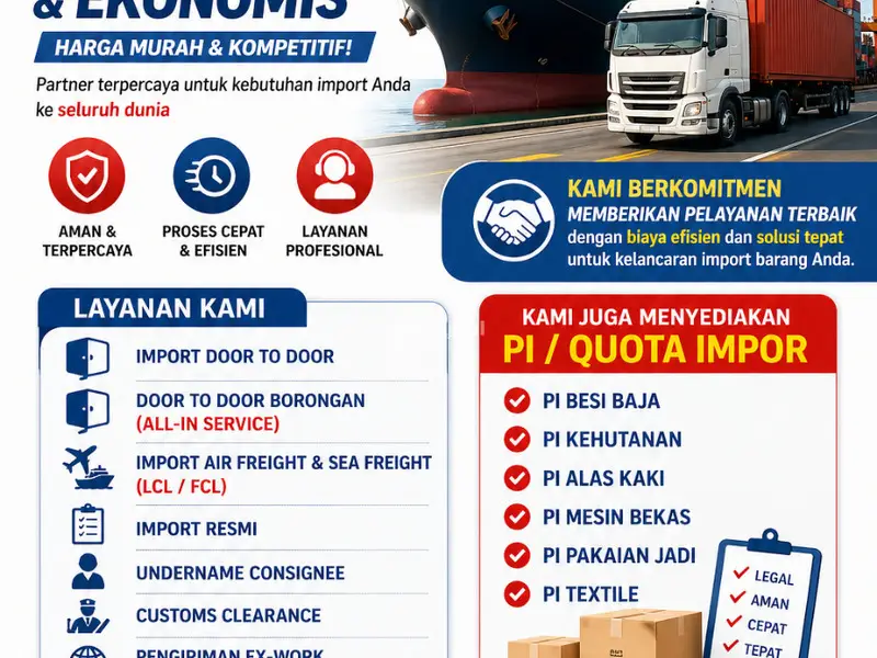 Jasa Import Borongan China ke Indonesia
