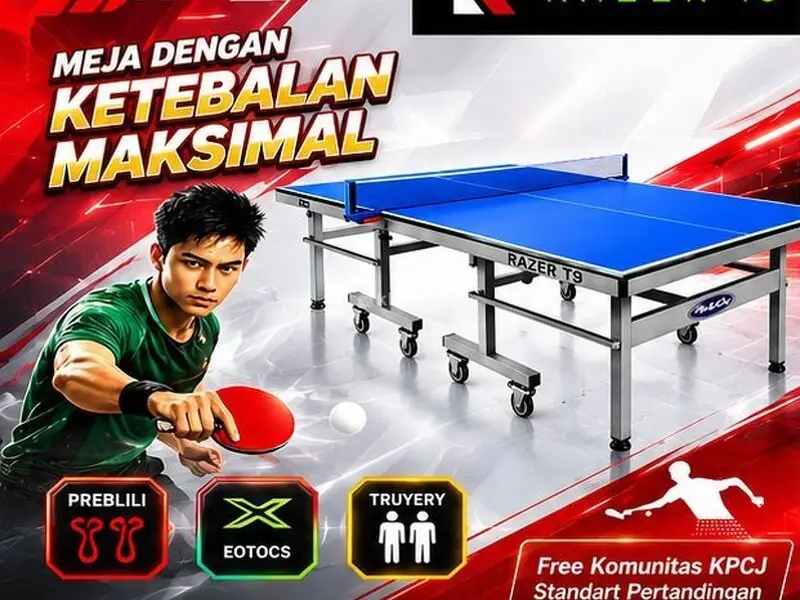 JUAL MEJA PINGPONG RAZER T9 Meja Kualitas Turnamen, Harga Ramah di Kantong! - 2/5