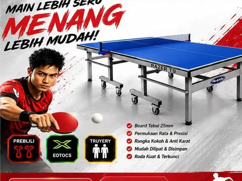 JUAL MEJA PINGPONG RAZER T9 Meja Kualitas Turnamen, Harga Ramah di Kantong! - 4/5