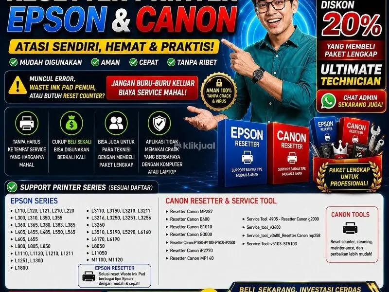 APLIKASI RESETTER PRINTER EPSON DAN PRINTER CANON